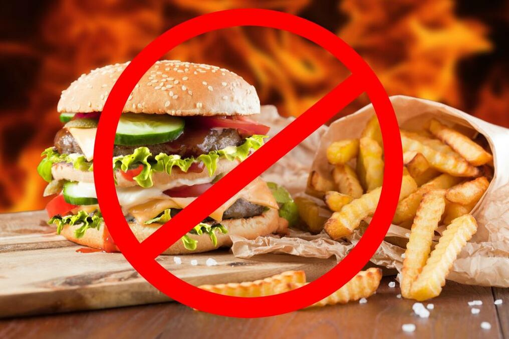 alimentos não saudáveis ​​​​para potência